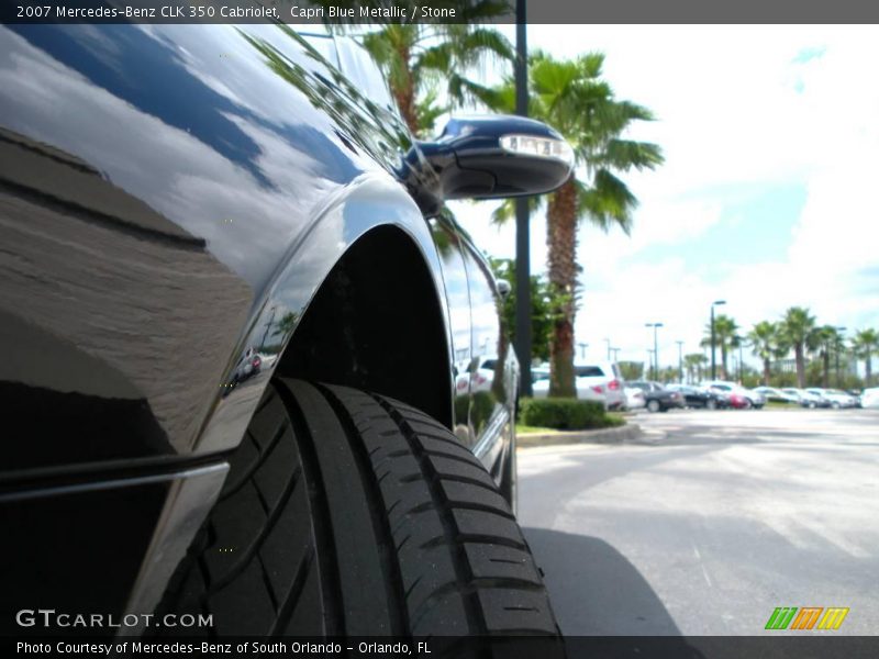 Capri Blue Metallic / Stone 2007 Mercedes-Benz CLK 350 Cabriolet