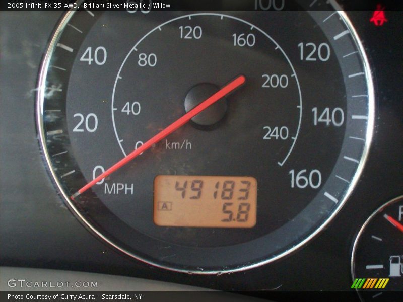 Brilliant Silver Metallic / Willow 2005 Infiniti FX 35 AWD