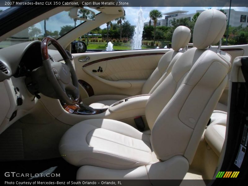 Capri Blue Metallic / Stone 2007 Mercedes-Benz CLK 350 Cabriolet