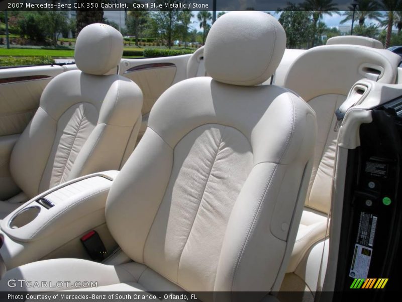Capri Blue Metallic / Stone 2007 Mercedes-Benz CLK 350 Cabriolet