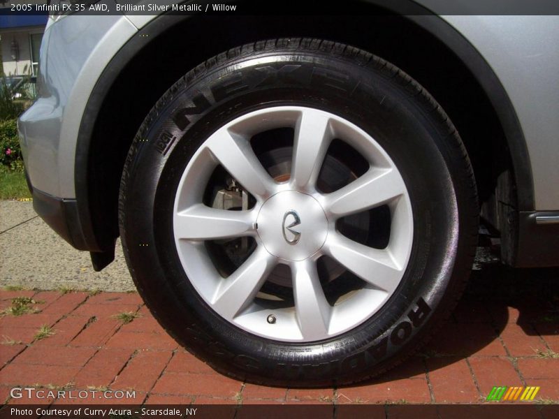 Brilliant Silver Metallic / Willow 2005 Infiniti FX 35 AWD