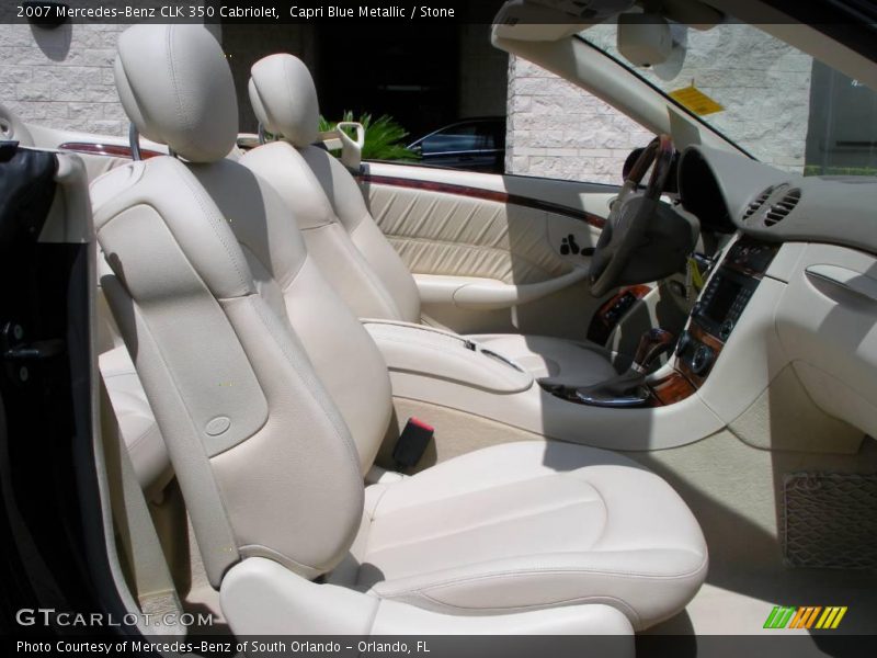 Capri Blue Metallic / Stone 2007 Mercedes-Benz CLK 350 Cabriolet