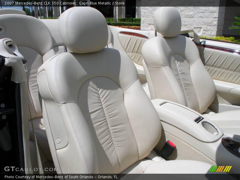 Capri Blue Metallic / Stone 2007 Mercedes-Benz CLK 350 Cabriolet