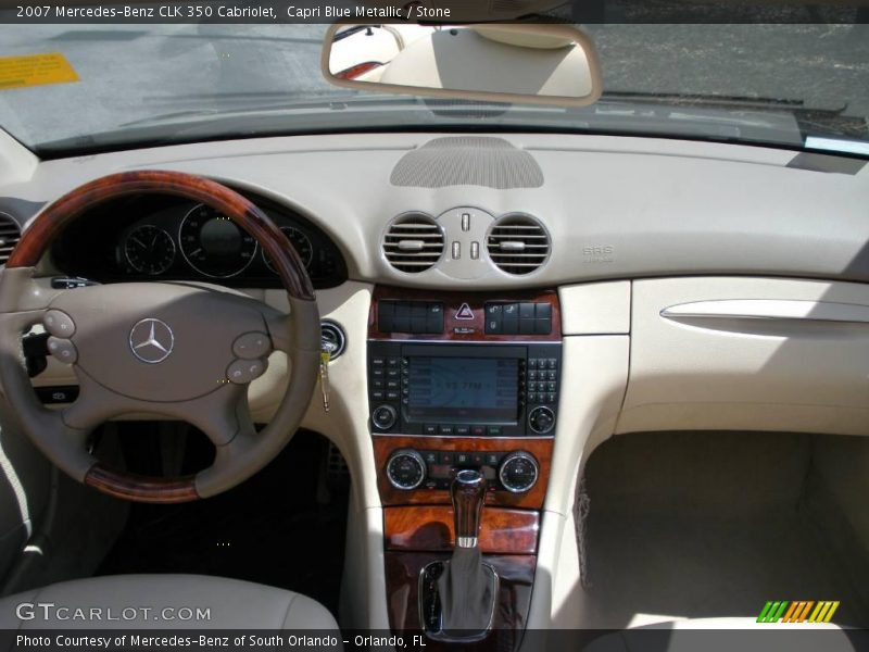 Capri Blue Metallic / Stone 2007 Mercedes-Benz CLK 350 Cabriolet