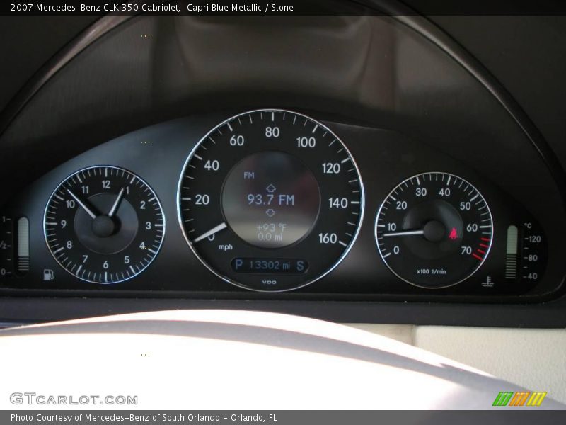 Capri Blue Metallic / Stone 2007 Mercedes-Benz CLK 350 Cabriolet