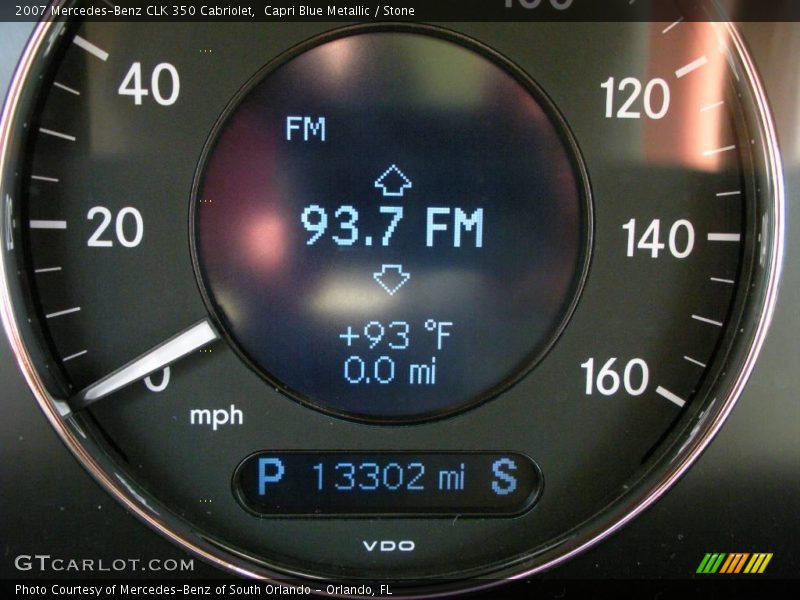 Capri Blue Metallic / Stone 2007 Mercedes-Benz CLK 350 Cabriolet