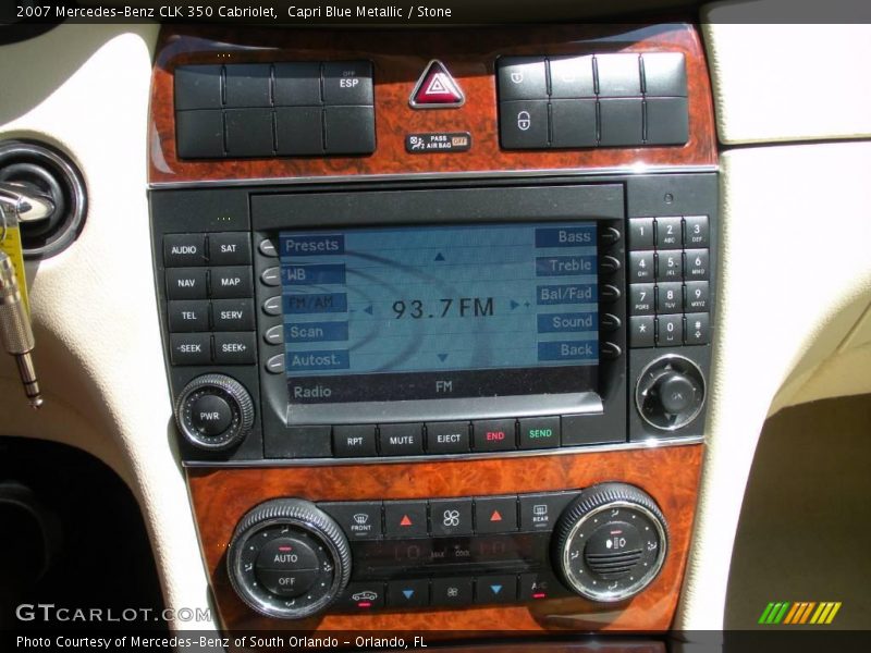 Capri Blue Metallic / Stone 2007 Mercedes-Benz CLK 350 Cabriolet