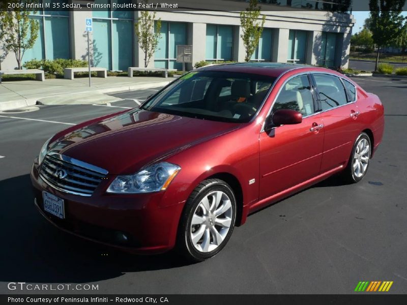 Crimson Roulette Pearl / Wheat 2006 Infiniti M 35 Sedan