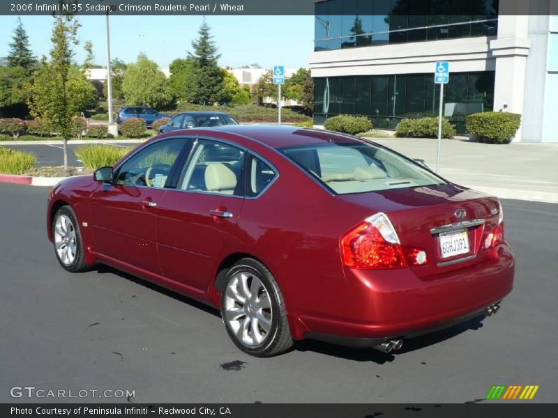 Crimson Roulette Pearl / Wheat 2006 Infiniti M 35 Sedan