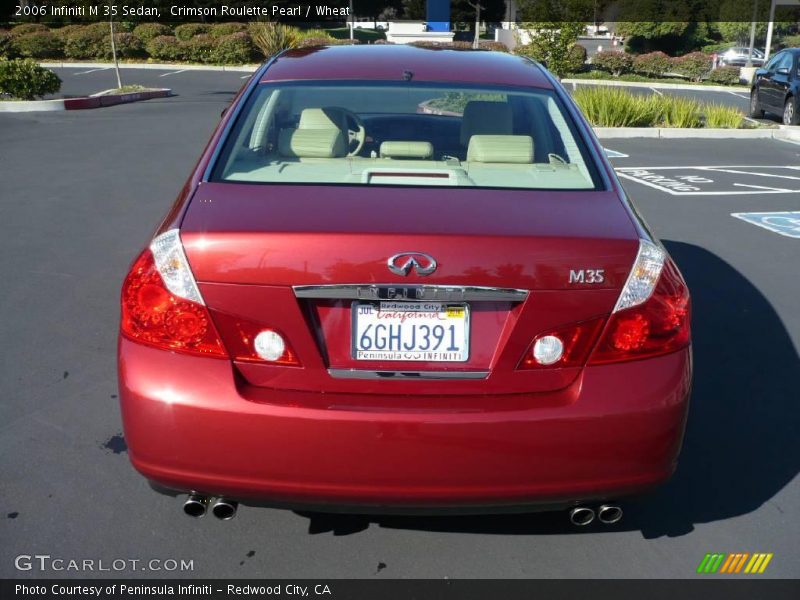 Crimson Roulette Pearl / Wheat 2006 Infiniti M 35 Sedan