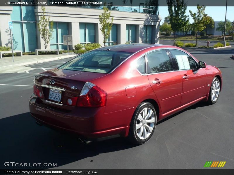 Crimson Roulette Pearl / Wheat 2006 Infiniti M 35 Sedan
