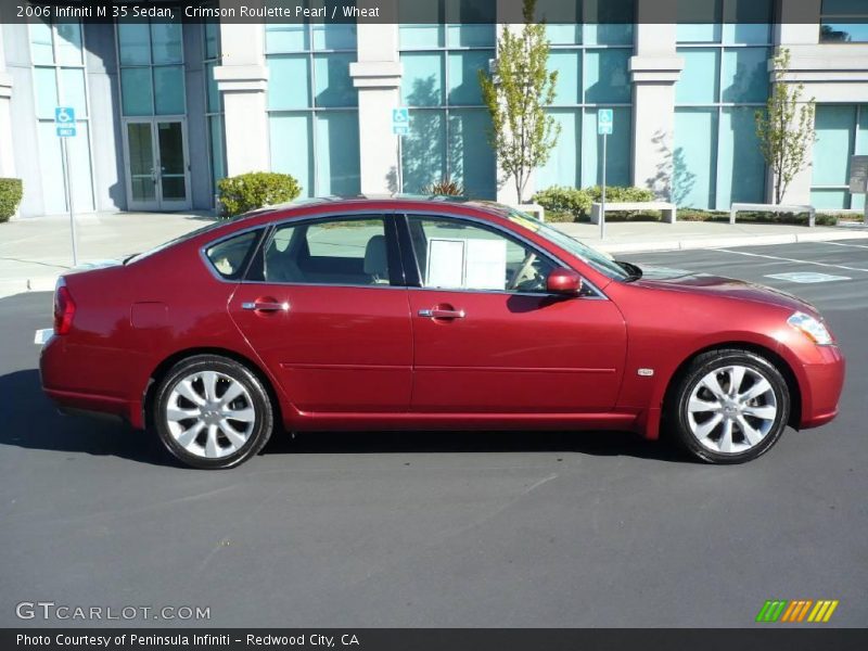 Crimson Roulette Pearl / Wheat 2006 Infiniti M 35 Sedan