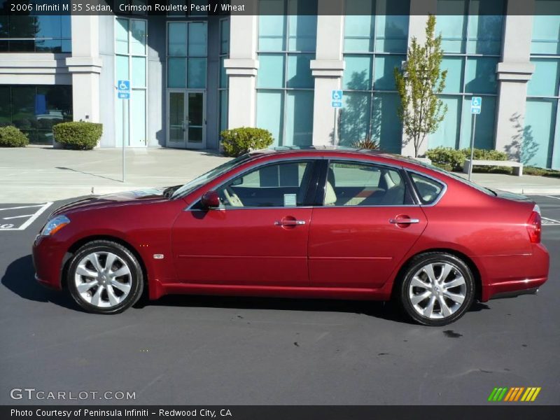 Crimson Roulette Pearl / Wheat 2006 Infiniti M 35 Sedan