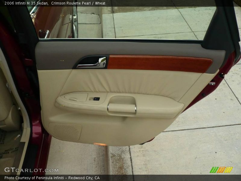 Crimson Roulette Pearl / Wheat 2006 Infiniti M 35 Sedan