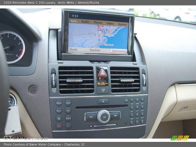 Arctic White / Almond/Mocha 2009 Mercedes-Benz C 300 Luxury