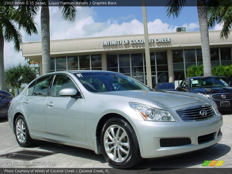 Liquid Platinum Metallic / Graphite Black 2007 Infiniti G 35 Sedan