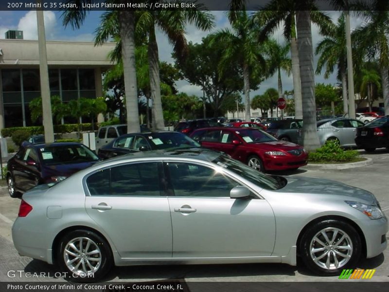 Liquid Platinum Metallic / Graphite Black 2007 Infiniti G 35 Sedan