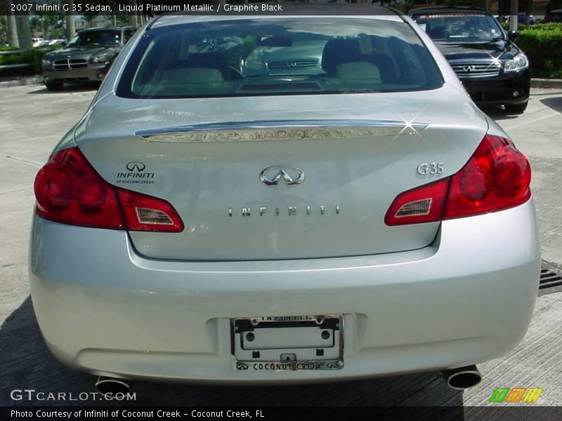 Liquid Platinum Metallic / Graphite Black 2007 Infiniti G 35 Sedan