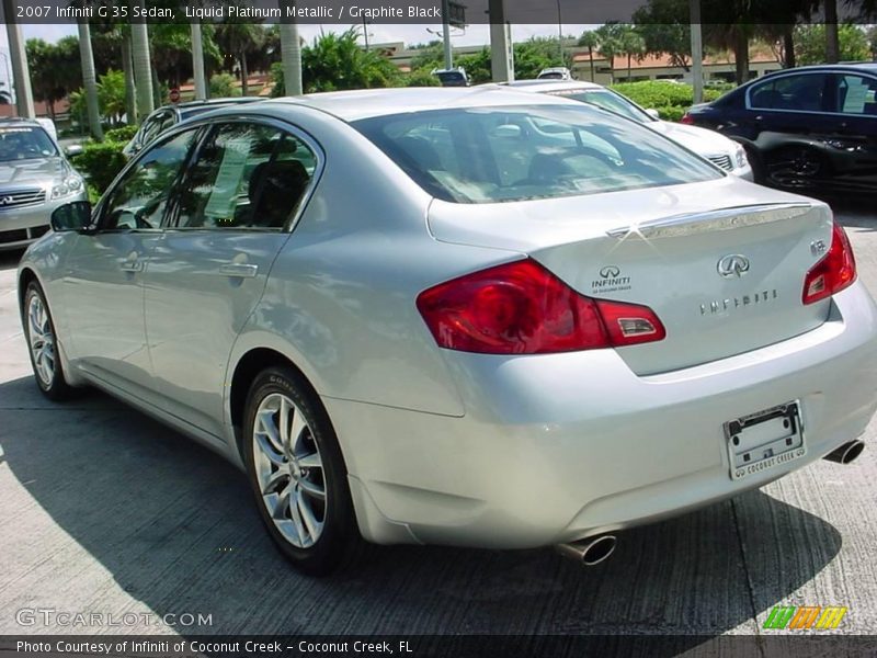 Liquid Platinum Metallic / Graphite Black 2007 Infiniti G 35 Sedan