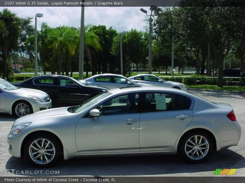 Liquid Platinum Metallic / Graphite Black 2007 Infiniti G 35 Sedan