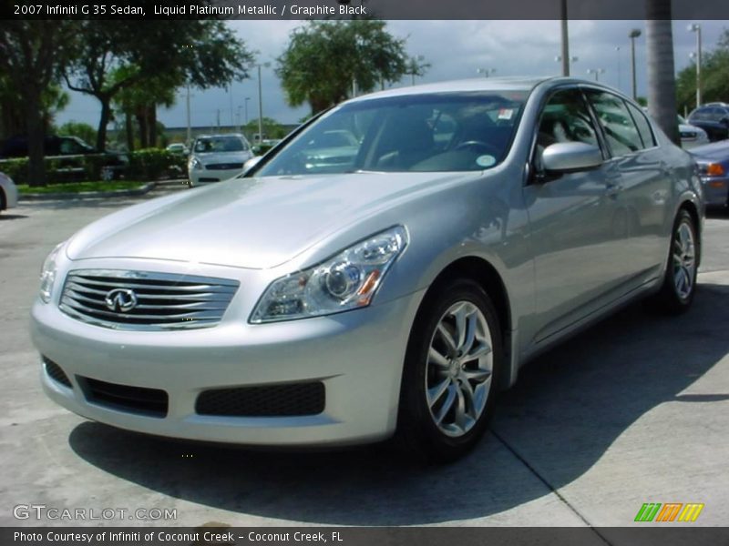 Liquid Platinum Metallic / Graphite Black 2007 Infiniti G 35 Sedan