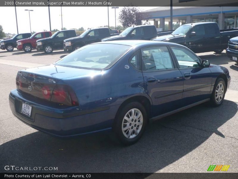 Superior Blue Metallic / Medium Gray 2003 Chevrolet Impala