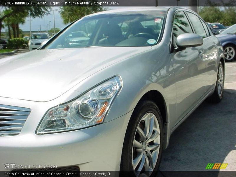 Liquid Platinum Metallic / Graphite Black 2007 Infiniti G 35 Sedan