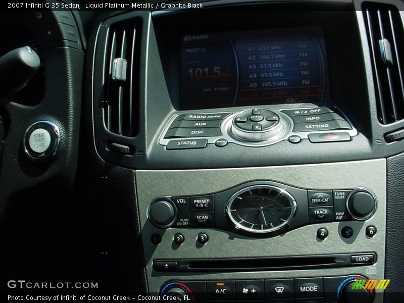 Liquid Platinum Metallic / Graphite Black 2007 Infiniti G 35 Sedan