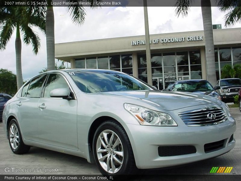 Liquid Platinum Metallic / Graphite Black 2007 Infiniti G 35 Sedan