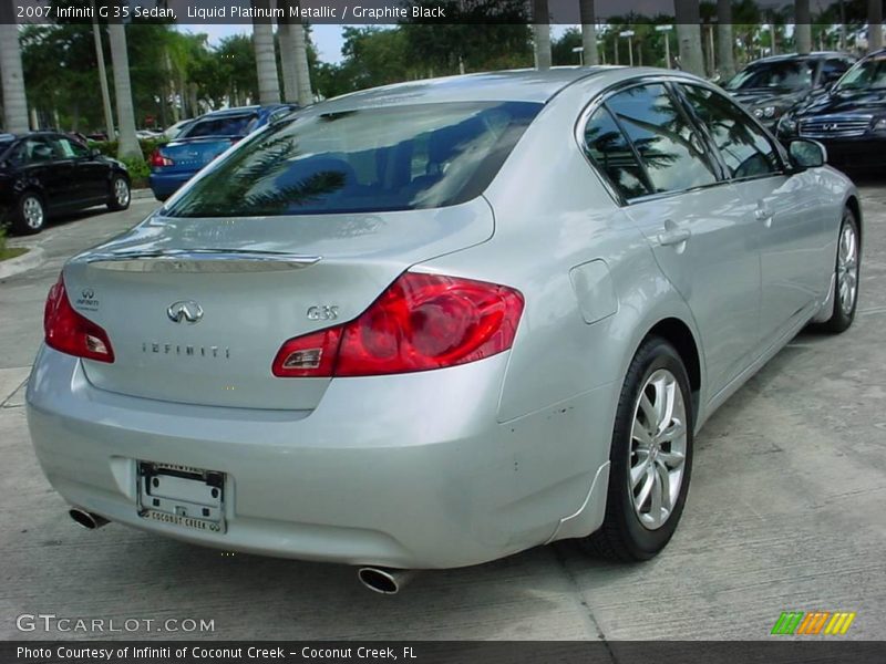 Liquid Platinum Metallic / Graphite Black 2007 Infiniti G 35 Sedan