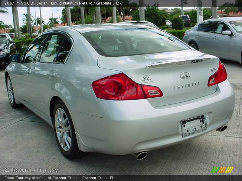 Liquid Platinum Metallic / Graphite Black 2007 Infiniti G 35 Sedan