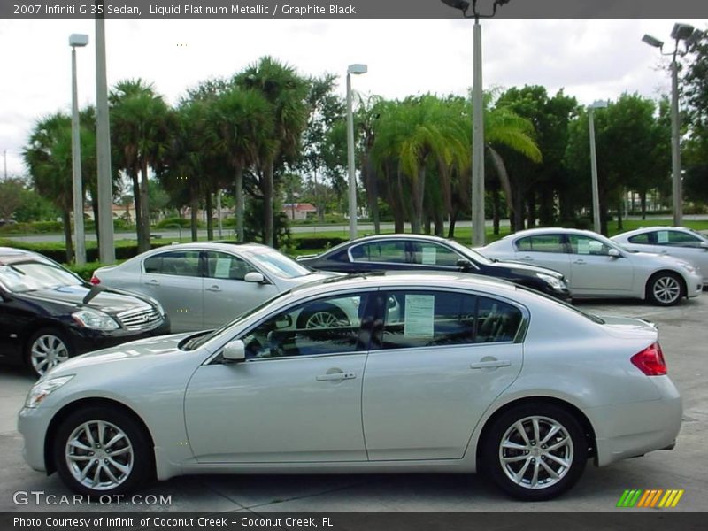 Liquid Platinum Metallic / Graphite Black 2007 Infiniti G 35 Sedan