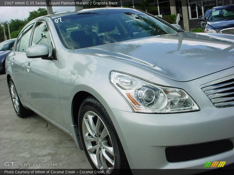 Liquid Platinum Metallic / Graphite Black 2007 Infiniti G 35 Sedan