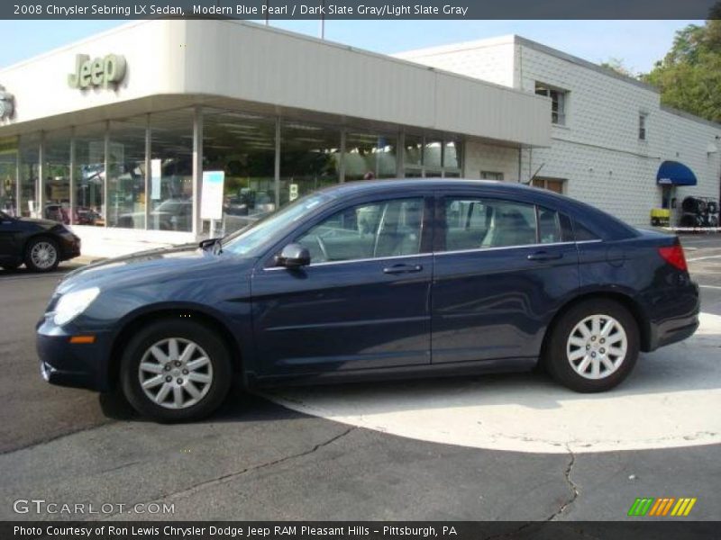 Modern Blue Pearl / Dark Slate Gray/Light Slate Gray 2008 Chrysler Sebring LX Sedan