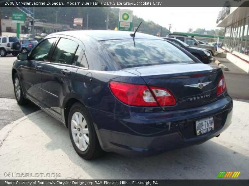 Modern Blue Pearl / Dark Slate Gray/Light Slate Gray 2008 Chrysler Sebring LX Sedan