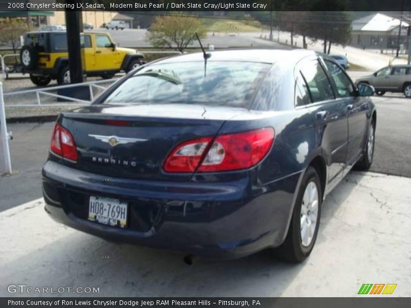 Modern Blue Pearl / Dark Slate Gray/Light Slate Gray 2008 Chrysler Sebring LX Sedan