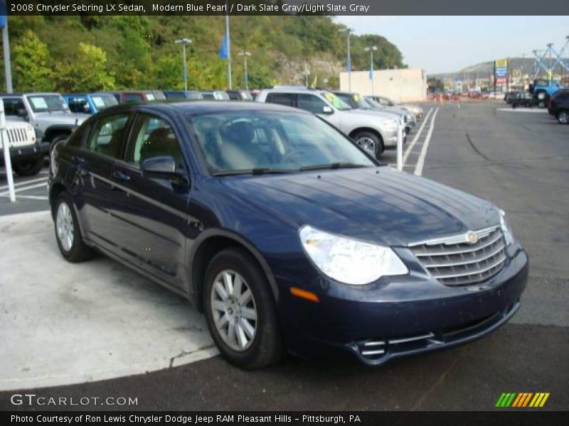 Modern Blue Pearl / Dark Slate Gray/Light Slate Gray 2008 Chrysler Sebring LX Sedan