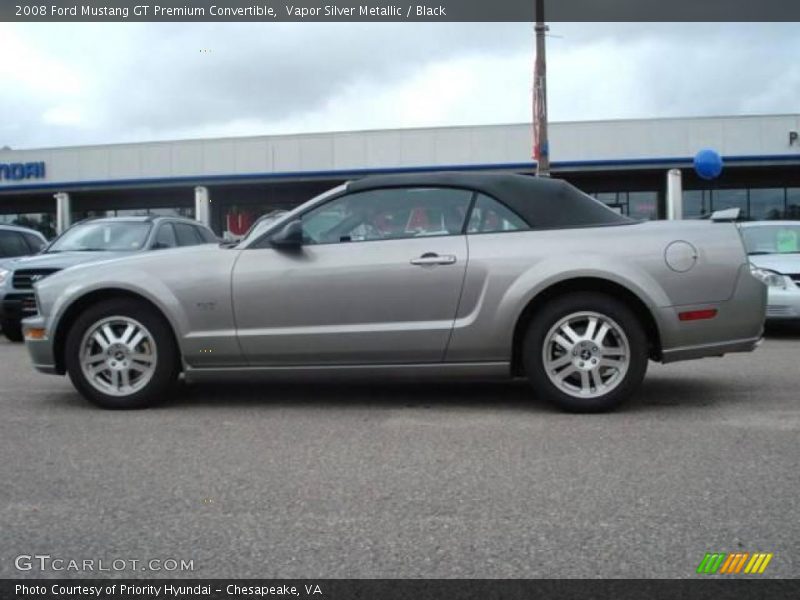 Vapor Silver Metallic / Black 2008 Ford Mustang GT Premium Convertible