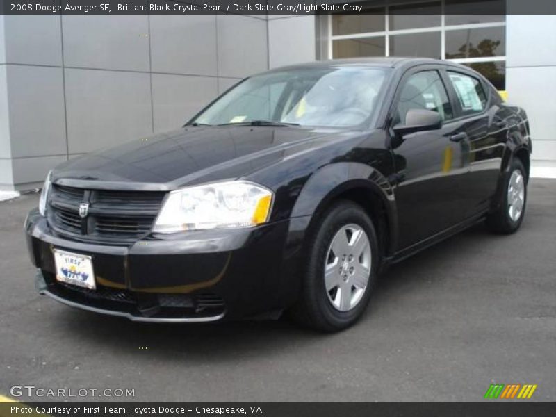 Brilliant Black Crystal Pearl / Dark Slate Gray/Light Slate Gray 2008 Dodge Avenger SE