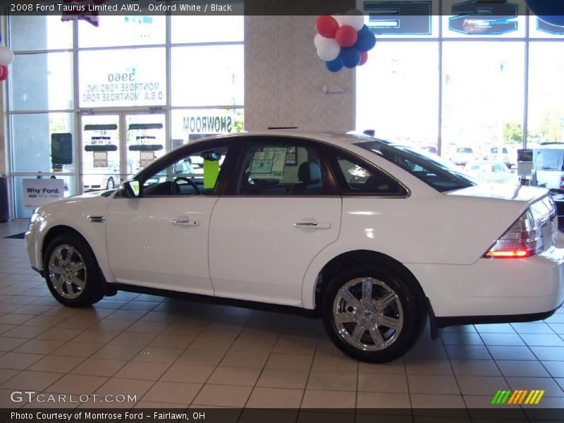 Oxford White / Black 2008 Ford Taurus Limited AWD