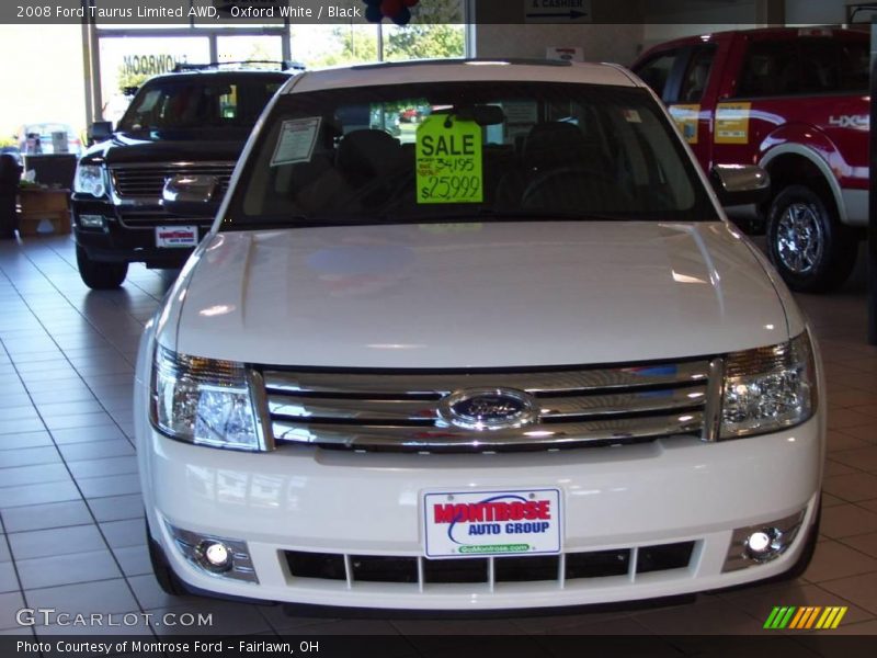 Oxford White / Black 2008 Ford Taurus Limited AWD