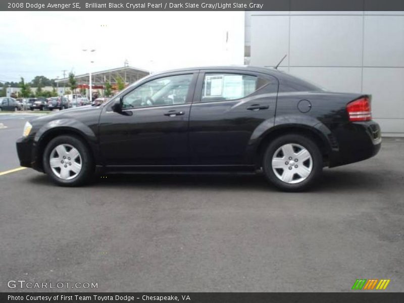 Brilliant Black Crystal Pearl / Dark Slate Gray/Light Slate Gray 2008 Dodge Avenger SE