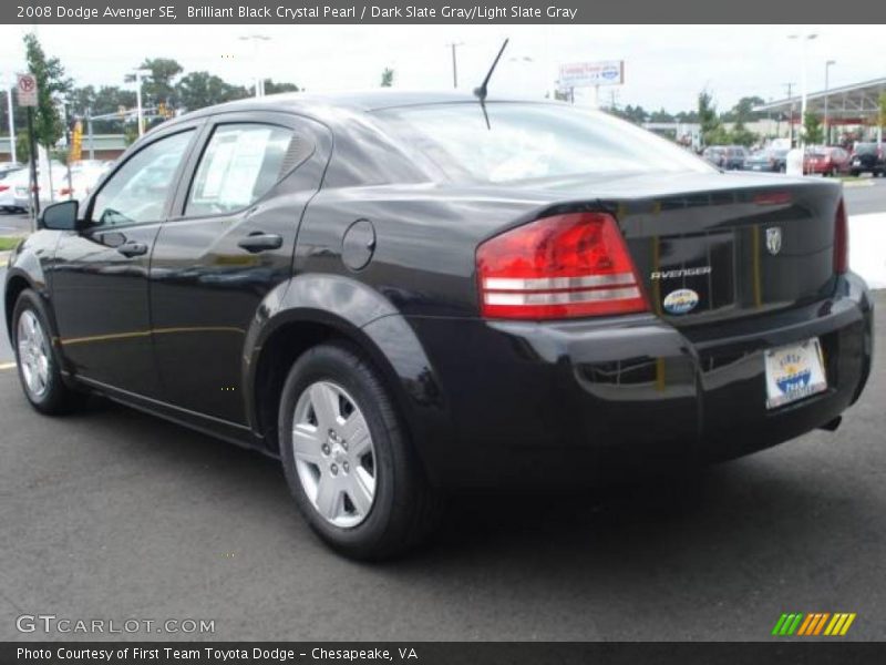 Brilliant Black Crystal Pearl / Dark Slate Gray/Light Slate Gray 2008 Dodge Avenger SE