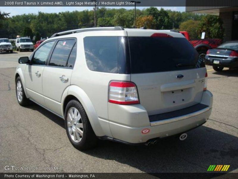 Light Sage Metallic / Medium Light Stone 2008 Ford Taurus X Limited AWD