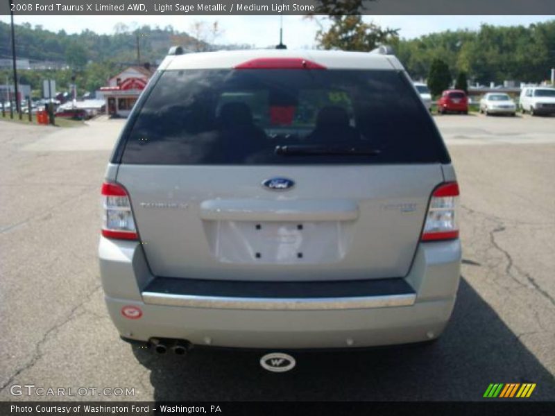 Light Sage Metallic / Medium Light Stone 2008 Ford Taurus X Limited AWD