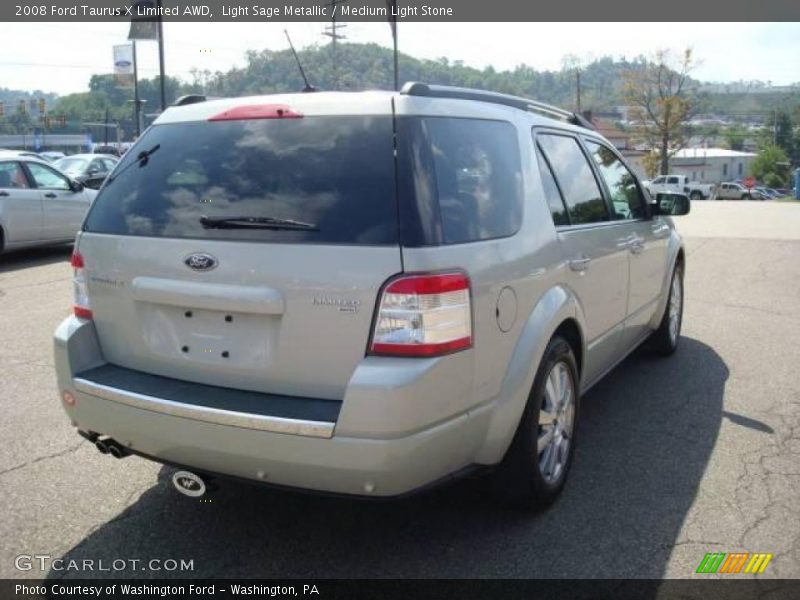 Light Sage Metallic / Medium Light Stone 2008 Ford Taurus X Limited AWD