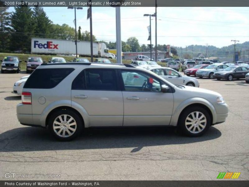 Light Sage Metallic / Medium Light Stone 2008 Ford Taurus X Limited AWD