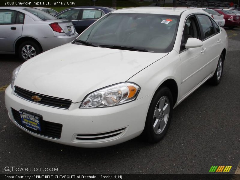 White / Gray 2008 Chevrolet Impala LT