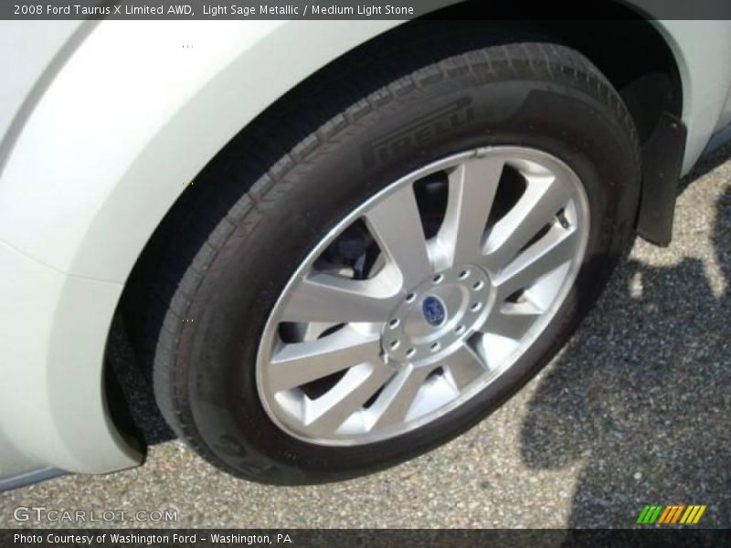 Light Sage Metallic / Medium Light Stone 2008 Ford Taurus X Limited AWD
