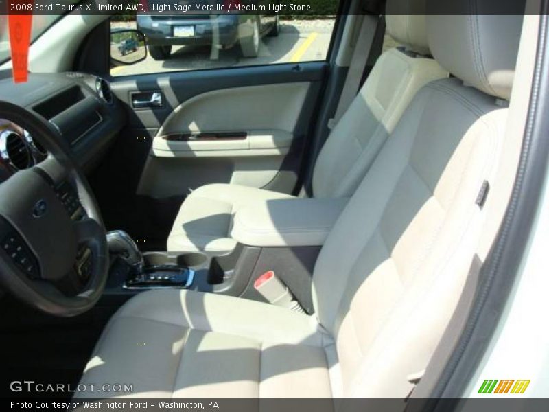 Light Sage Metallic / Medium Light Stone 2008 Ford Taurus X Limited AWD
